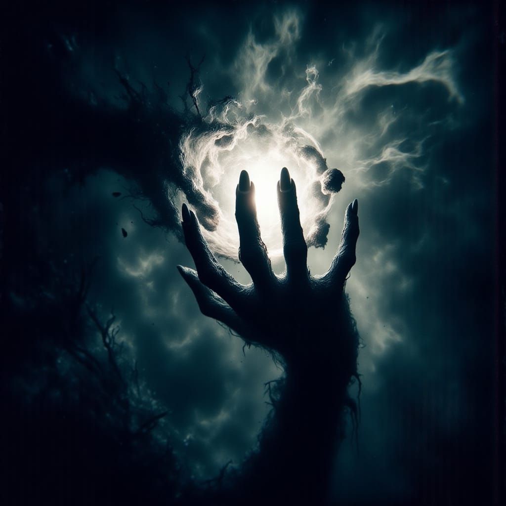 Ethereal Horror Scene in Dark, Deep Colors