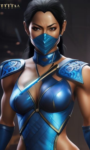 Kitana Portrait in Art Nouveau Style
