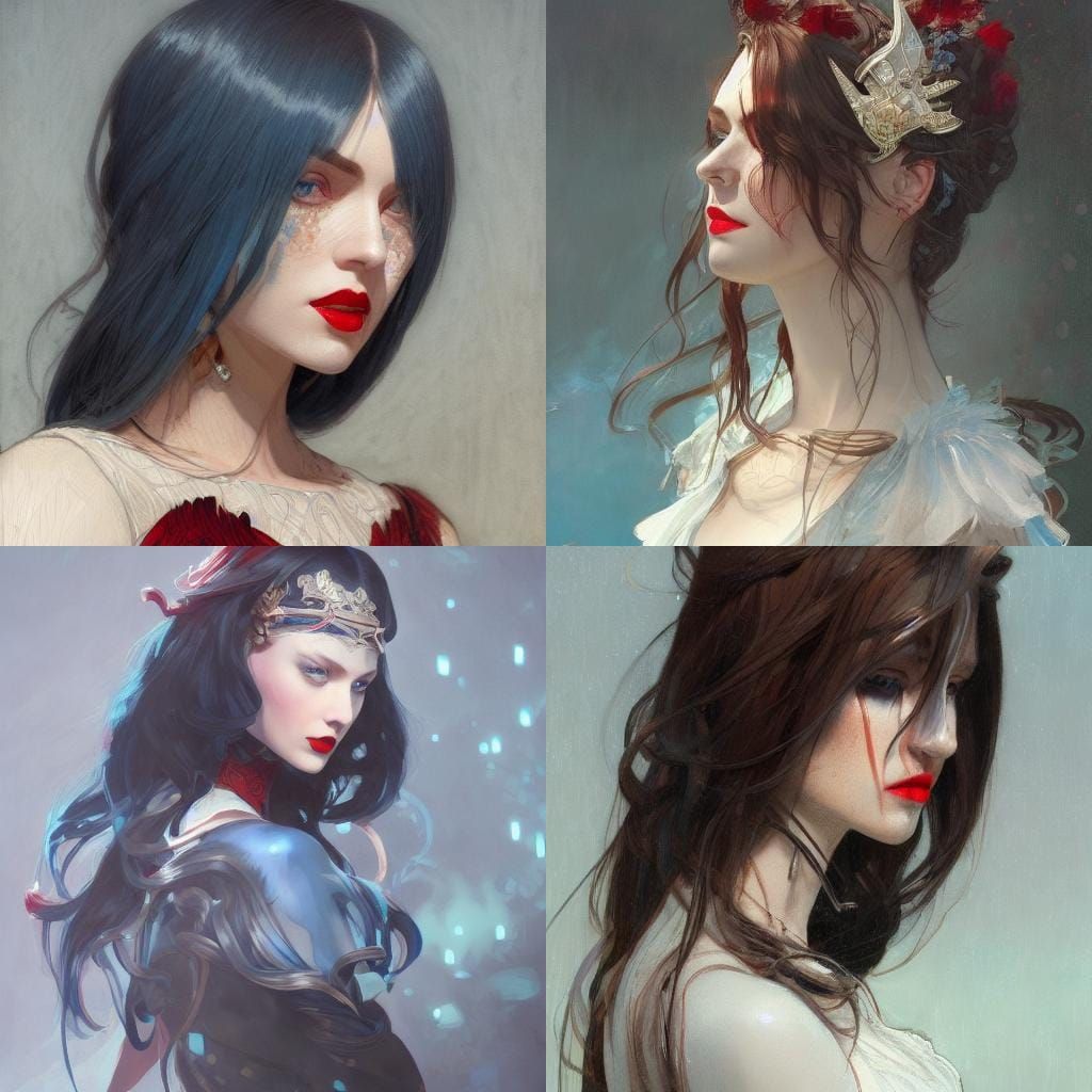 Medieval Girl Portrait in Hyperdetailed Style