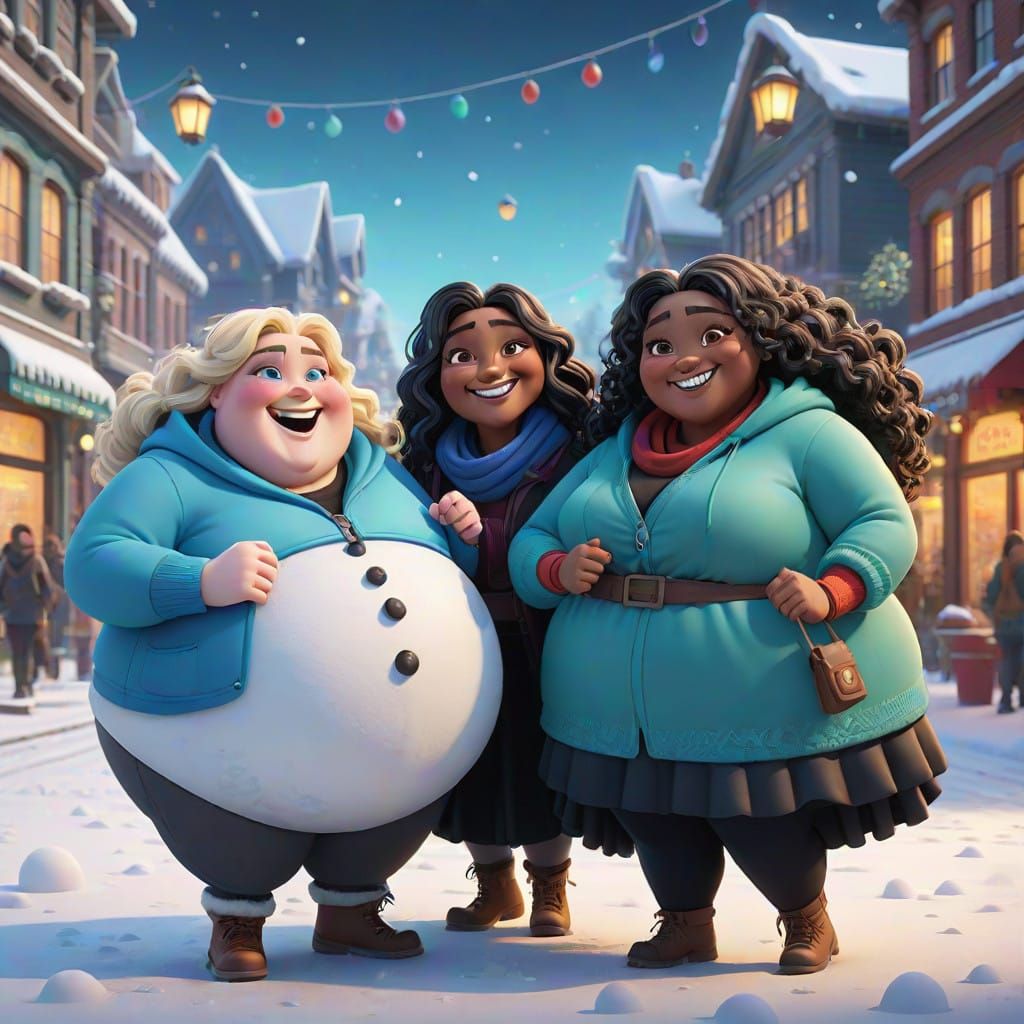 Warm Winter Moment in Bright Colors