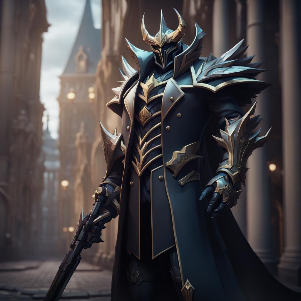 Mordekaiser in Gentleman's Suit: Detailed Matte Painting