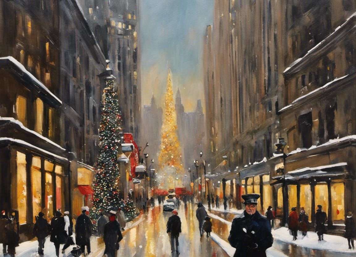 Christmas on Michigan Avenue in Chicago