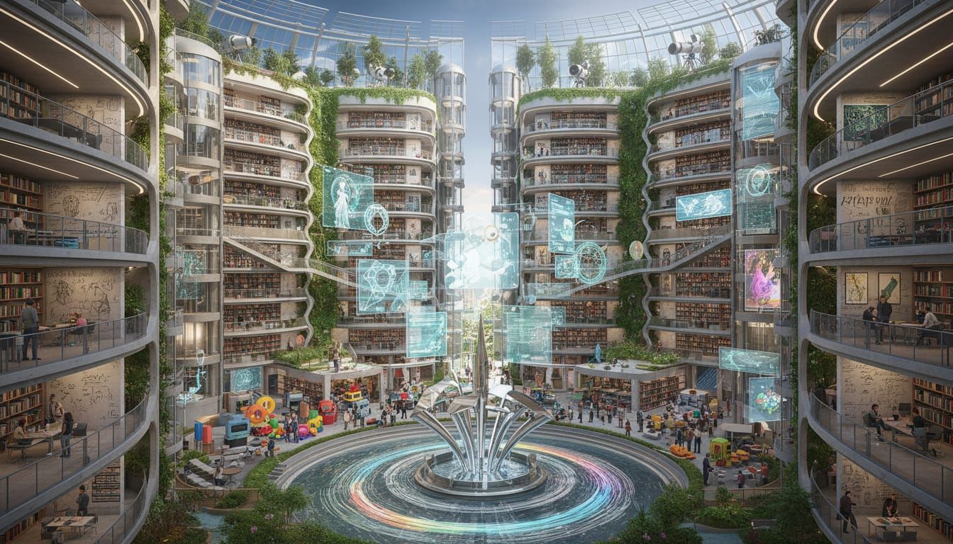 The Scholaria Complex: Vertical Campus Fusing Academia & Liv...