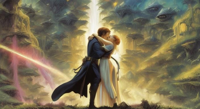 Retro Sci-Fi Book Cover: Children of the Jedi