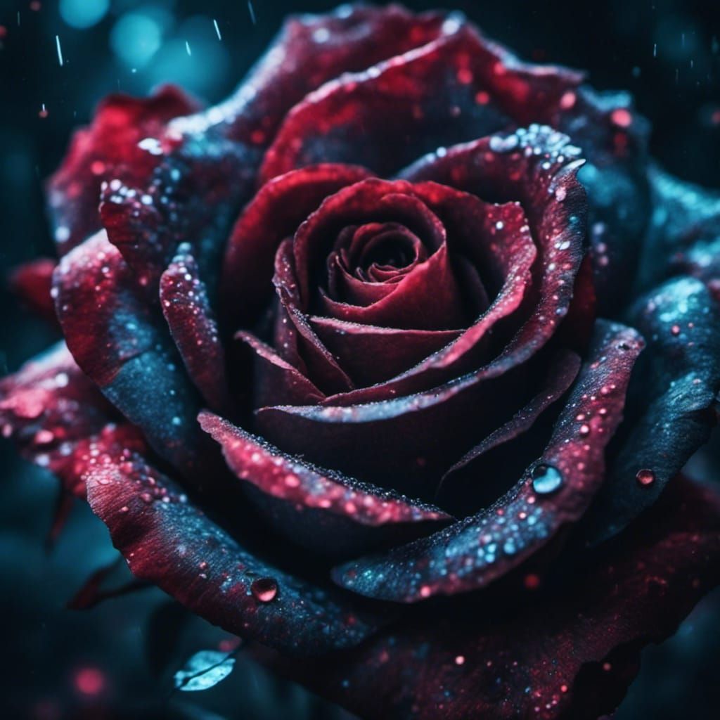 X-Ray Rose Portrait in Style of Fine Art Photography