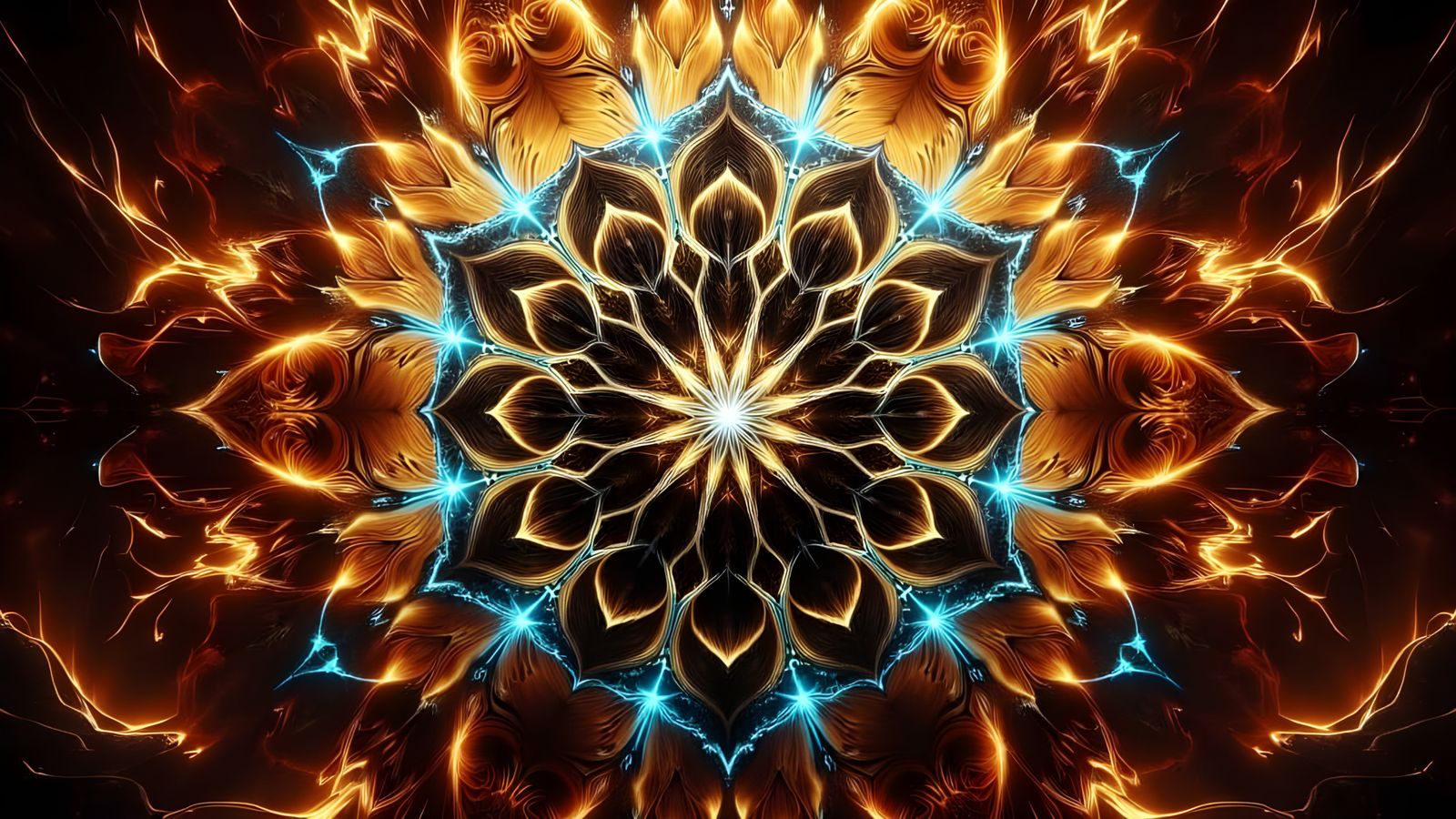 3D Sacred Geometry Mandala in Vibrant Colors