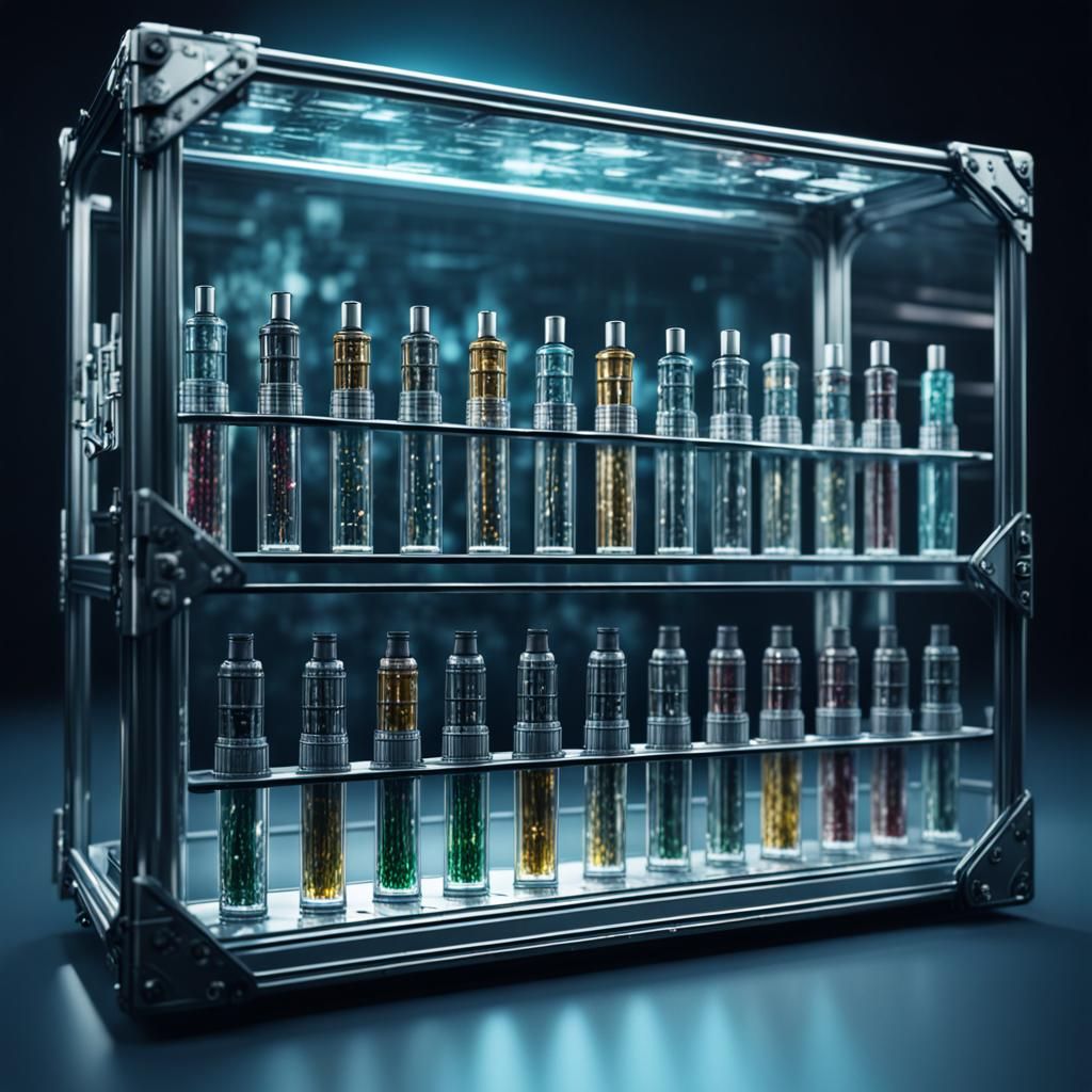 High Tech Syringes in Detailed Digital Painting