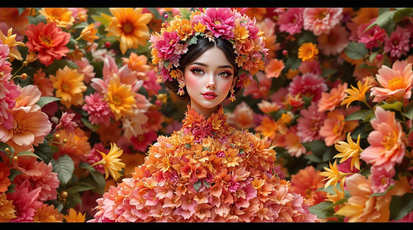 Isabella Madrigal Surrounded by Vibrant Blooms in Stunning 3...