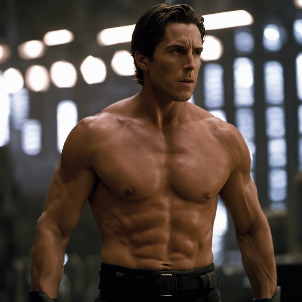 Christian Bale as Bruce Wayne Training: Hyperrealistic Photo