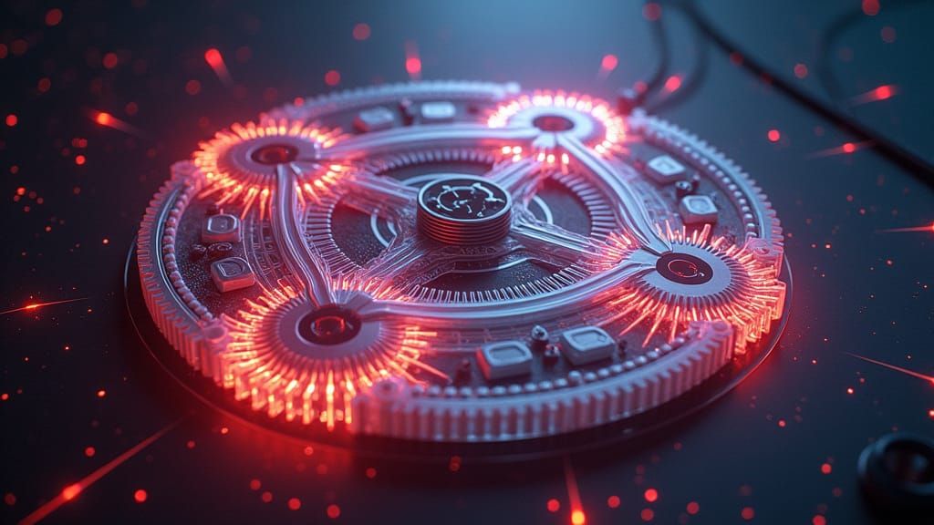 Futuristic EDM Rave Scene with Neon Lights