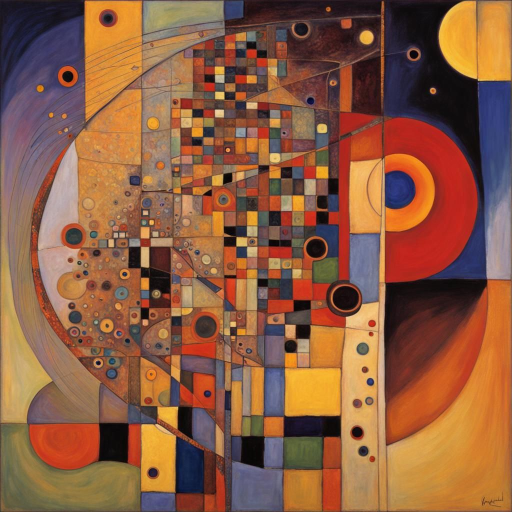 Abstract Time Flow in Warm Colors