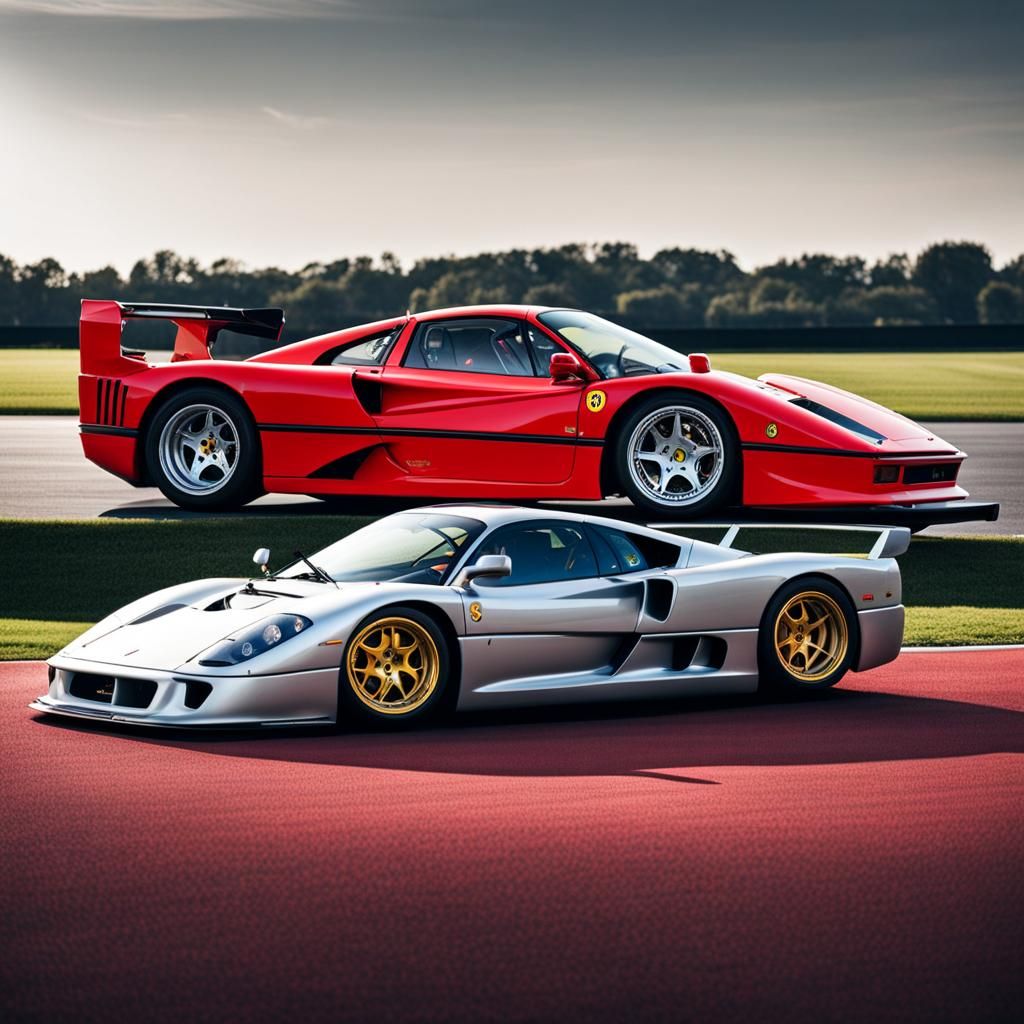 Ferrari F40 and McLaren F1LM