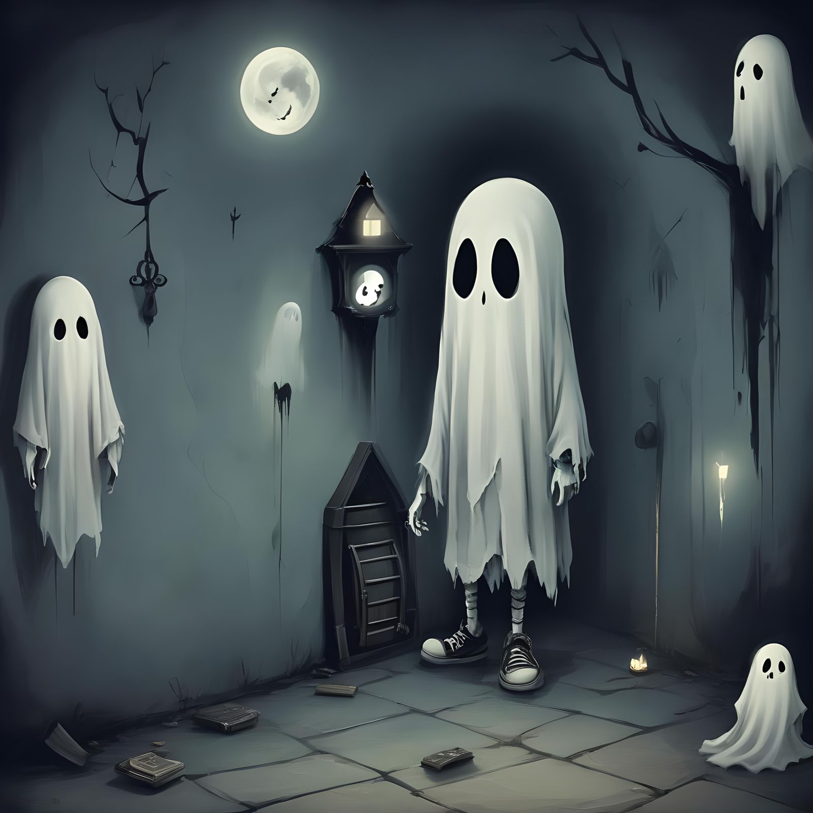 Ethereal Ghost Haunting Dreamscape