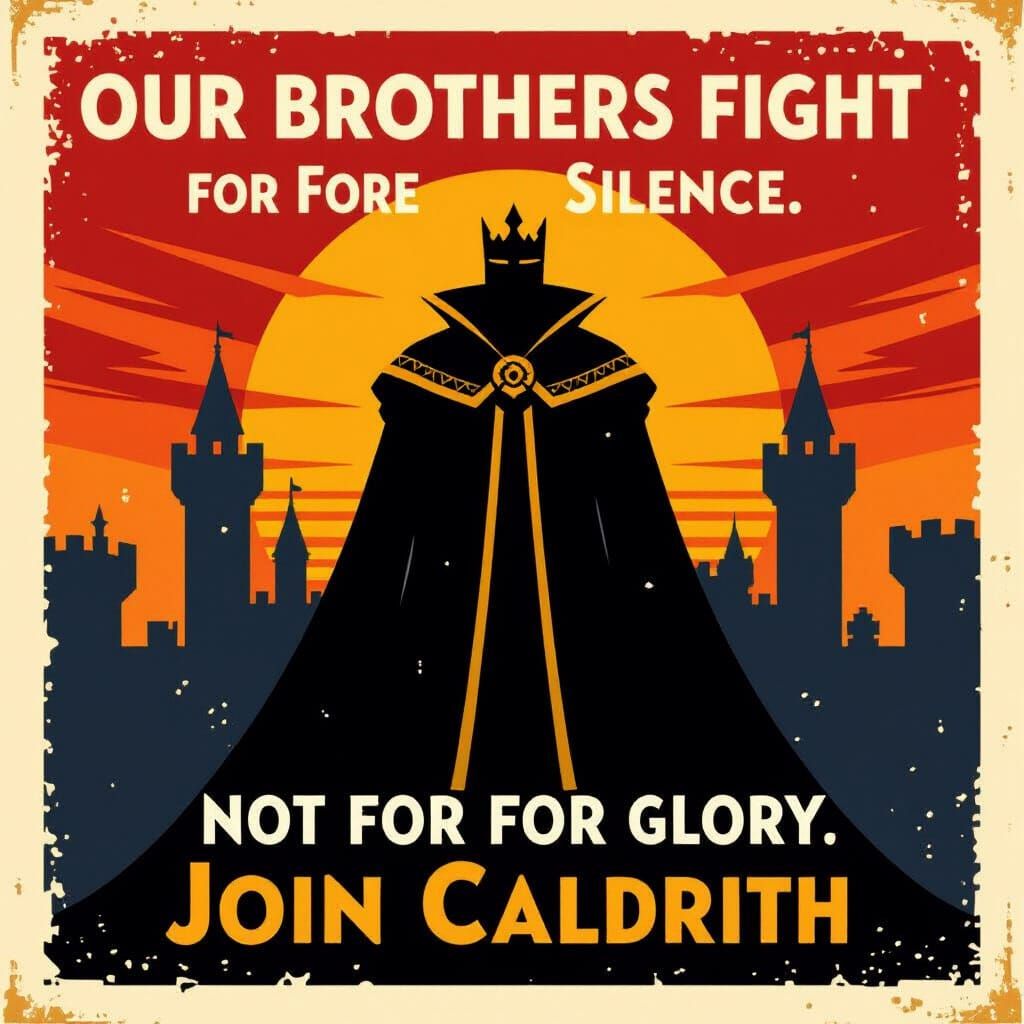 Minecraft King Propaganda Poster in Rockwell Style