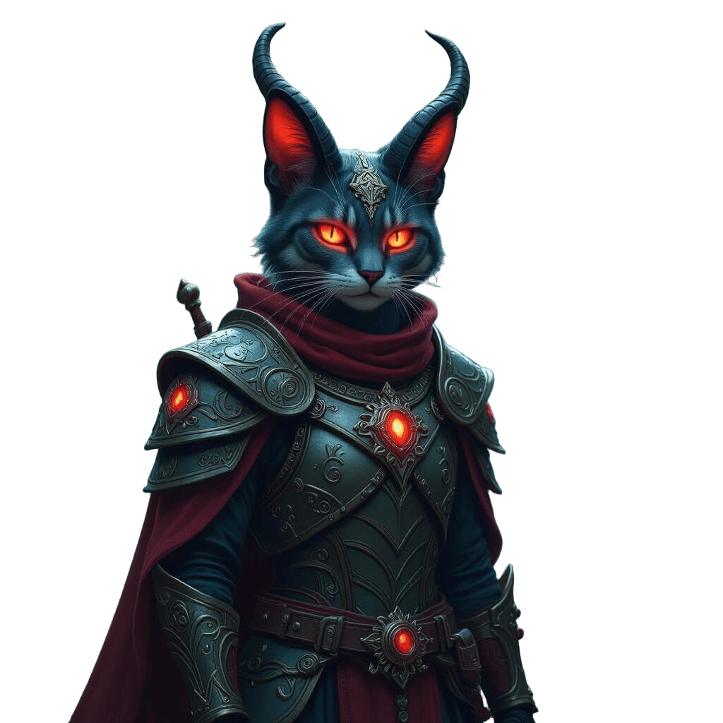 Armored Howler Cat in Mystical Forest