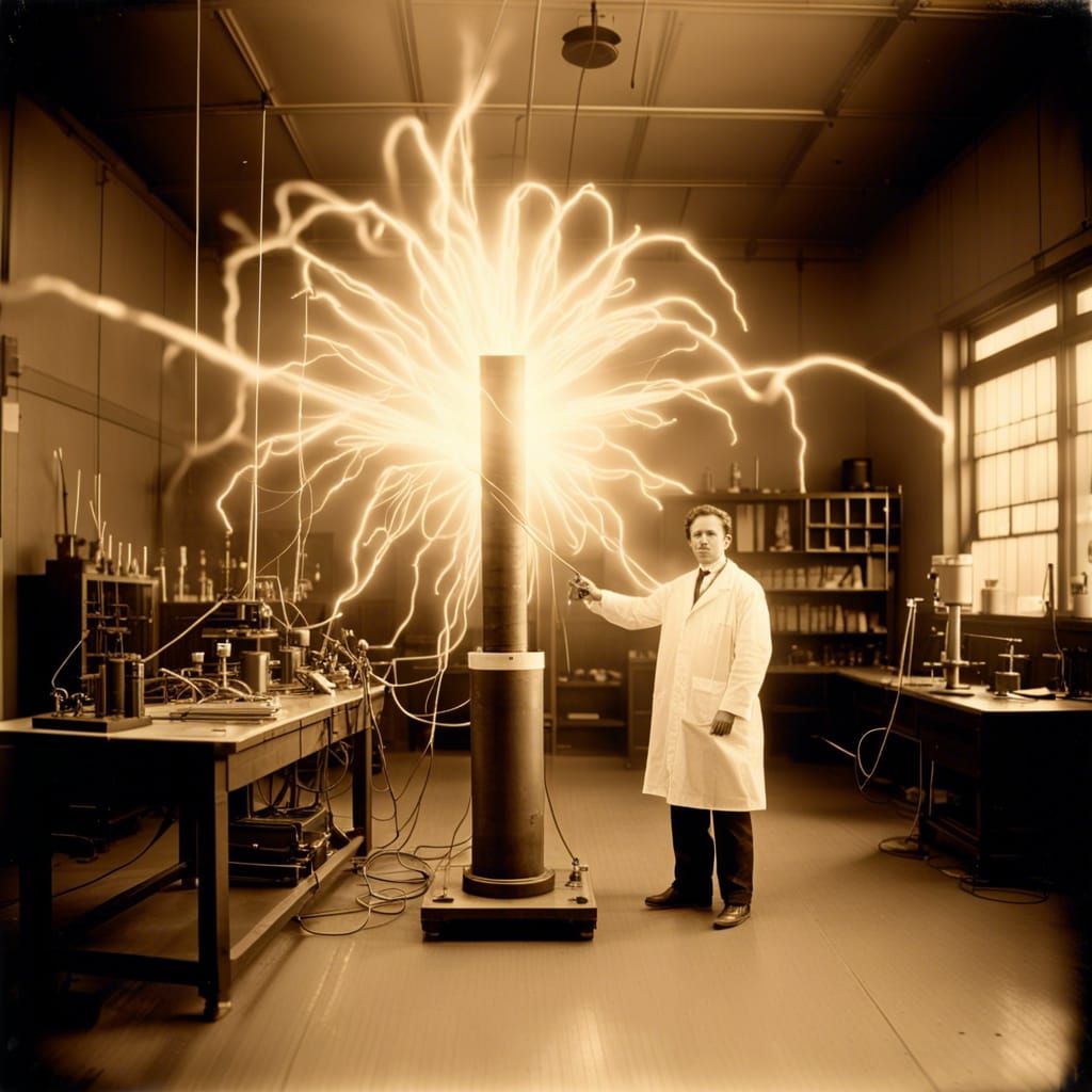Early tesla coil experimentation