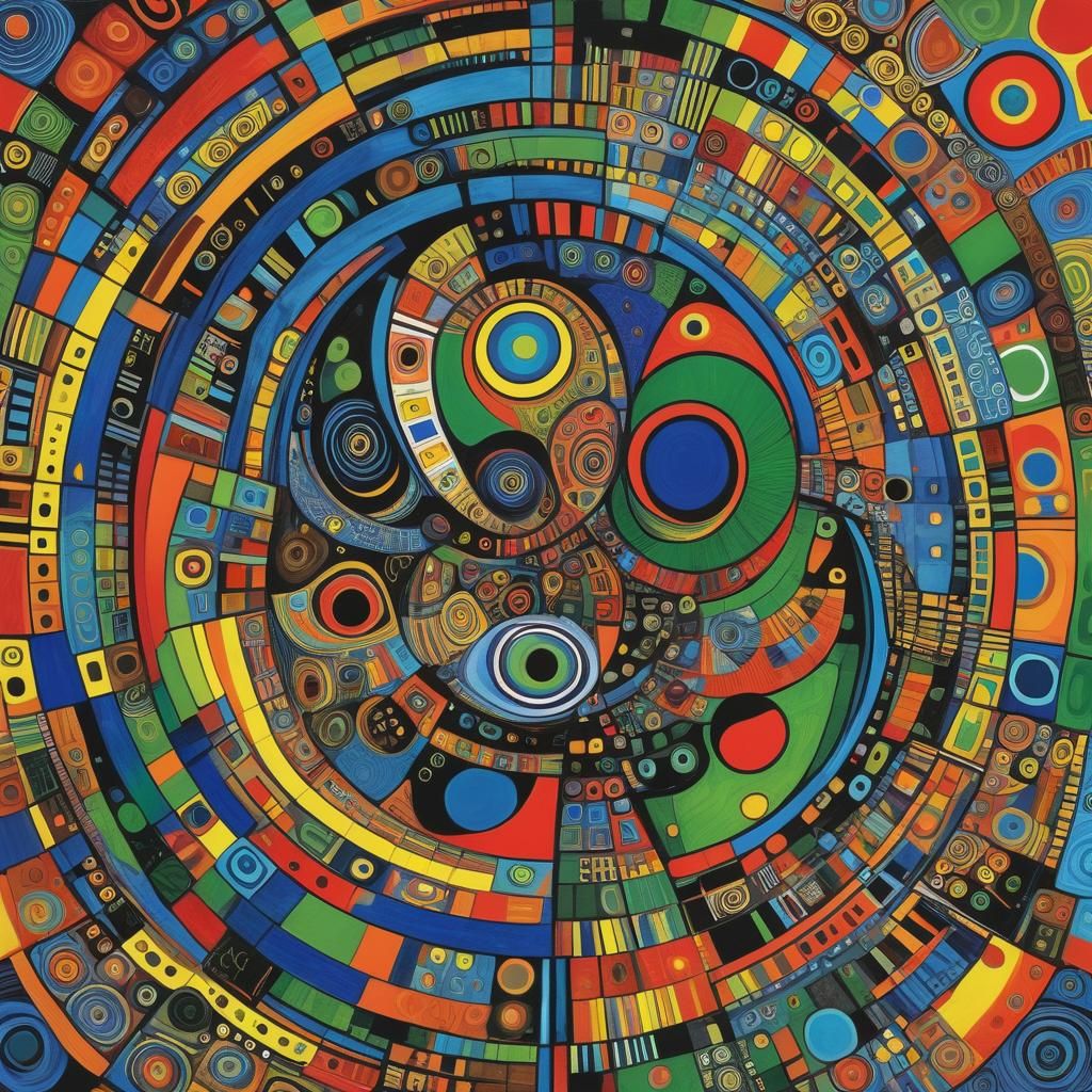 Chromatic Pop Art Explosion with Möbius Topology