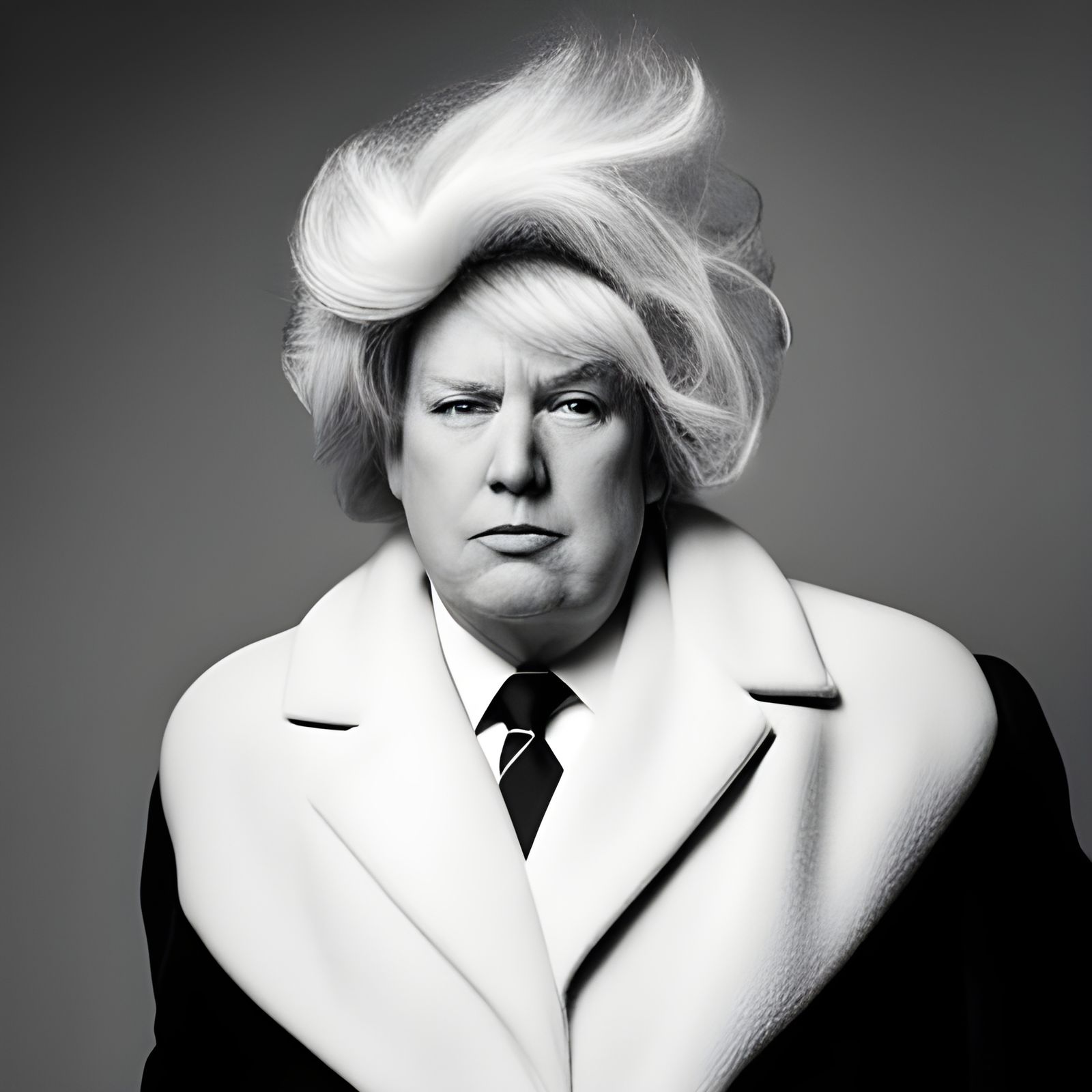Fat Donald Trump in drag.