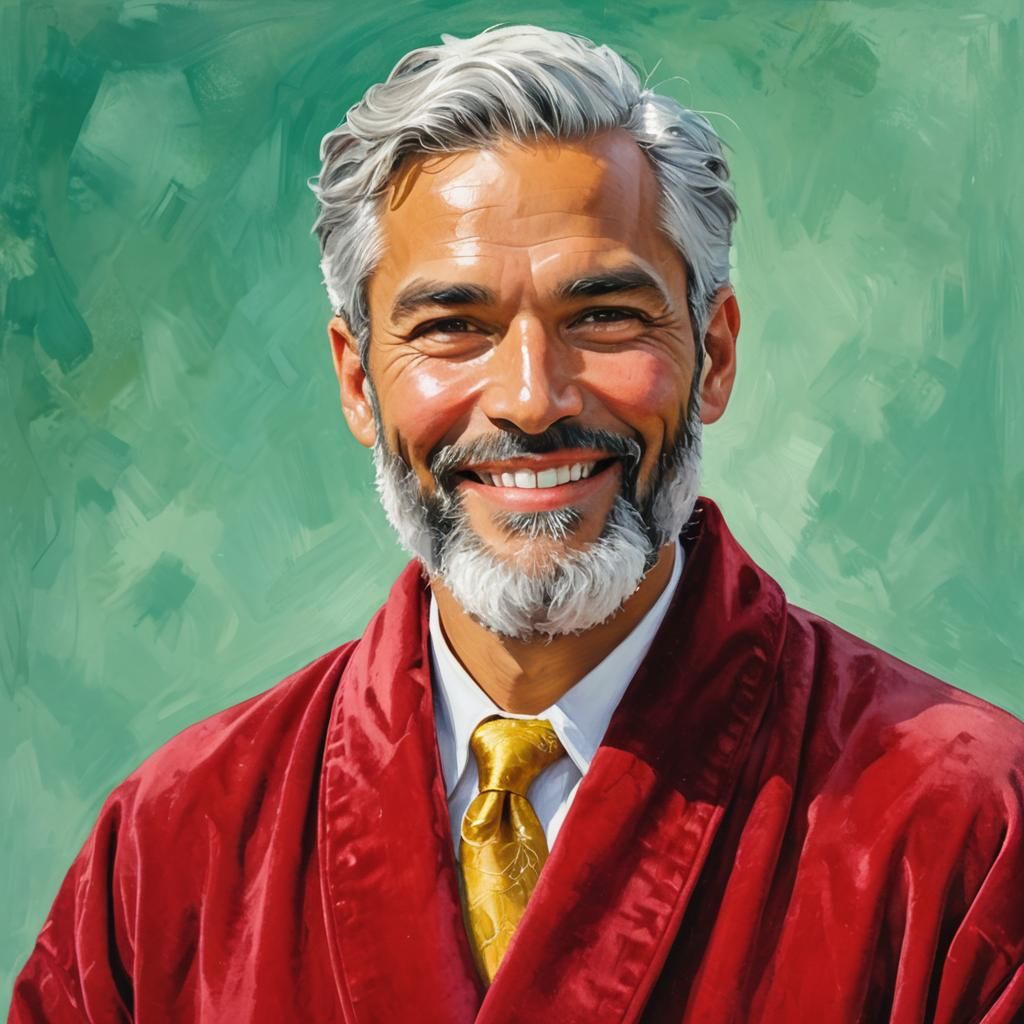 Elegant Man in Red Robe, Anime Key Visual