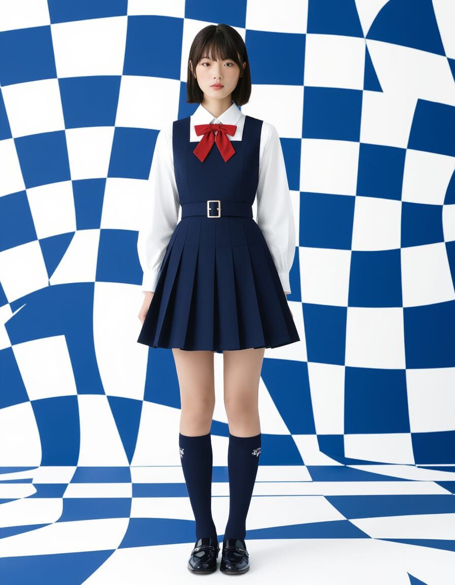 Cinematic Portrait of a Japanese Student at a Shrine