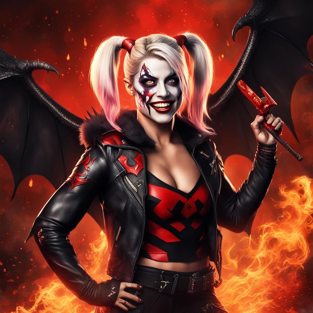 Alexa Bliss as Dark Goddess in Hyperrealistic Style