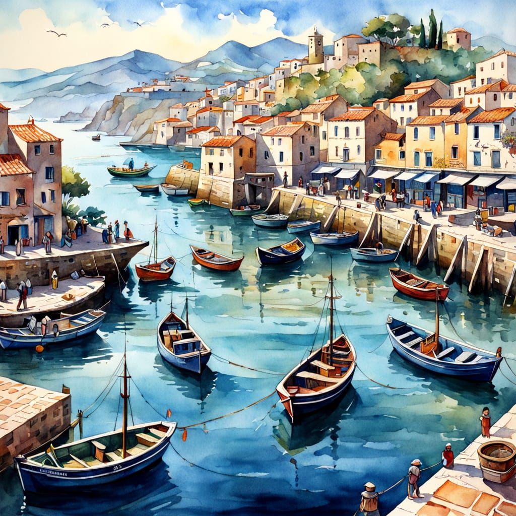 Beautiful Watercolour Children's Book Illustration of a Medi...