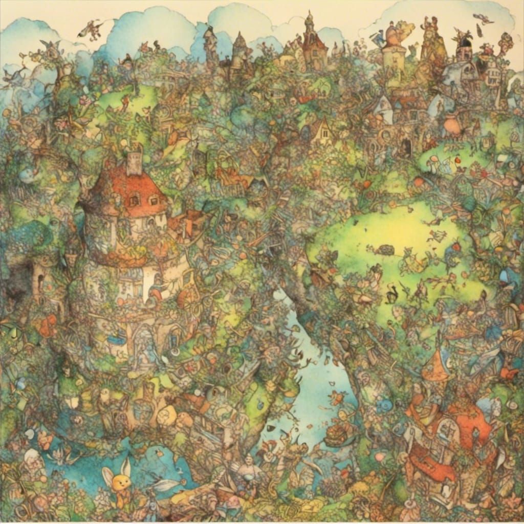 Surreal Landscape in Hans Arnold Style