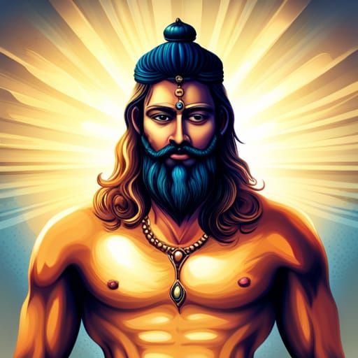 Indo-Futurist Shani: Hyperrealistic 3D Render