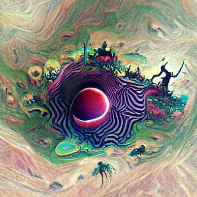 Psychedelic Alien Planet Landscape