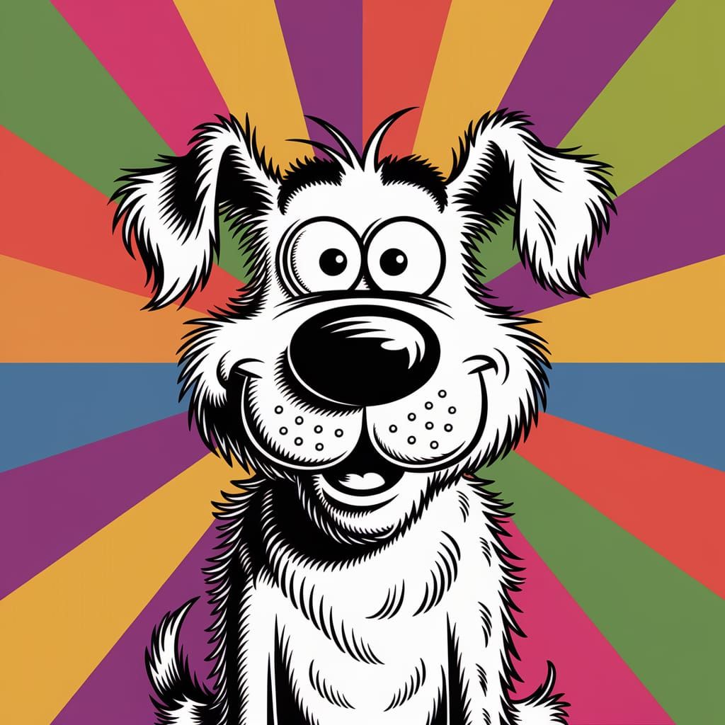 Cartoon Dog with Shiny Nose in Pixar Style