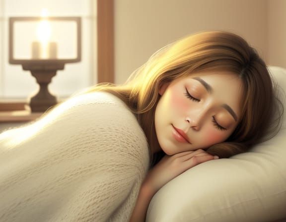 Soft Watercolor Portrait of a Serene Singer