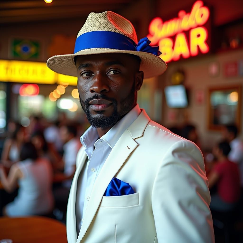 Man in White Suit with Hat, Crewdson Style
