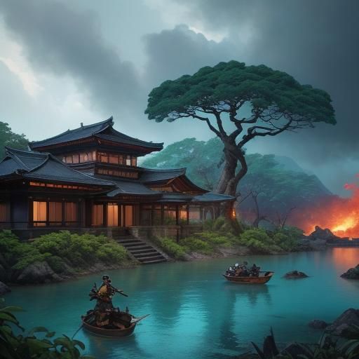 Paradise Village Under Attack: Warriors Defend Babies