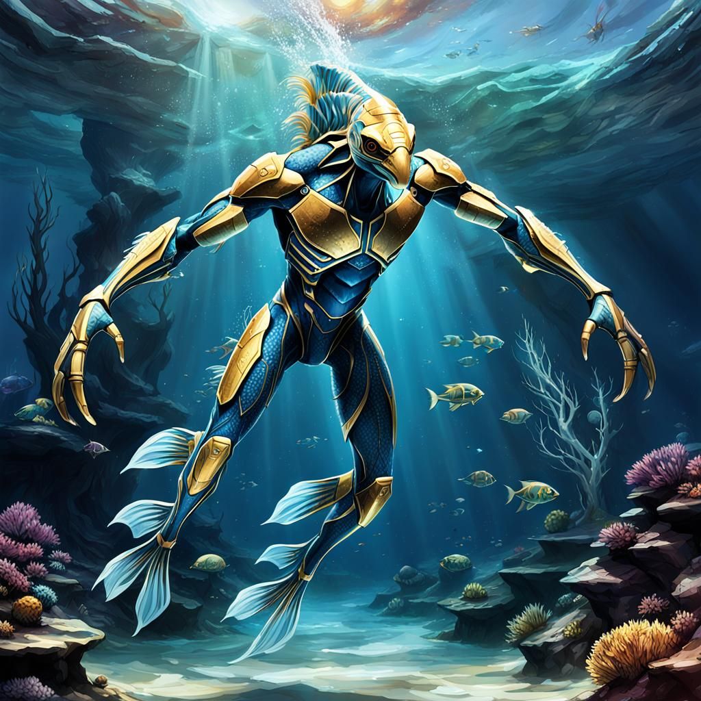 Aqualith Alien Creature in 3D Digital Art