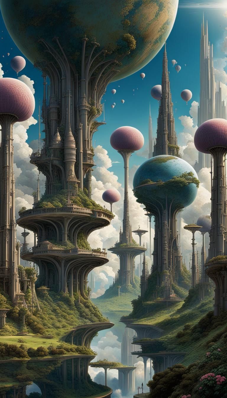 AI Generated Vision of Utopian Worlds