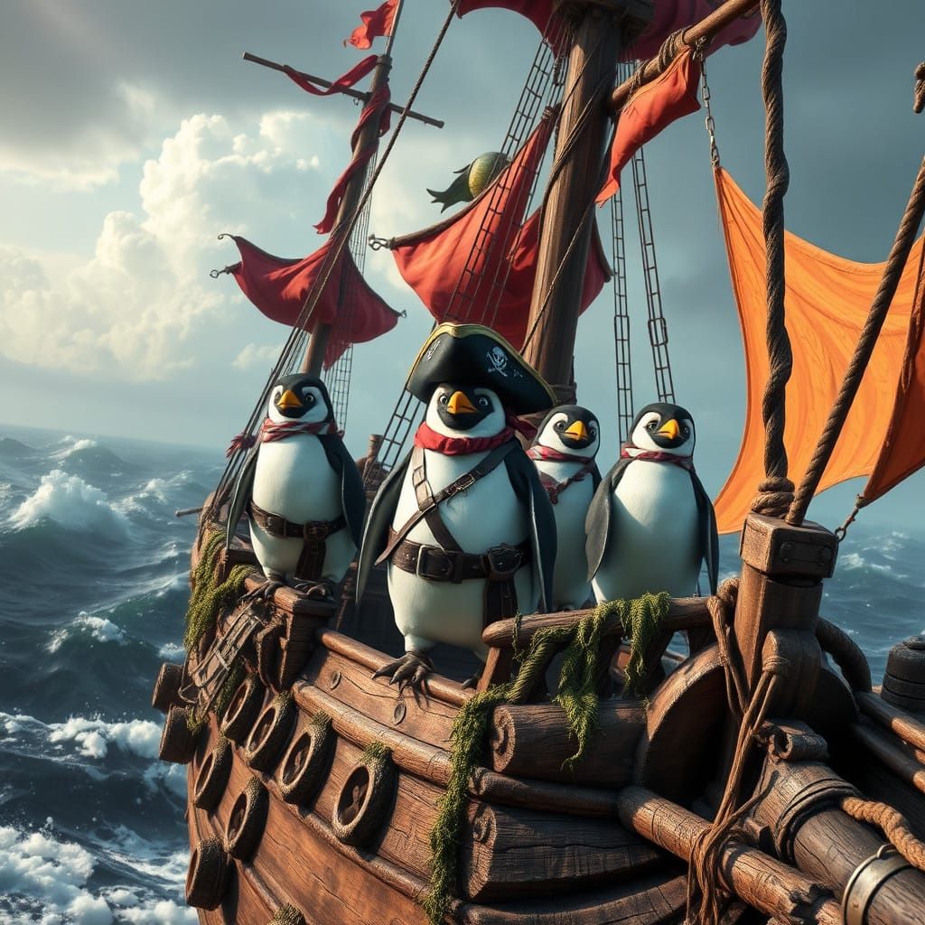 Regal Penguin Pirates Sail Treacherous Seas