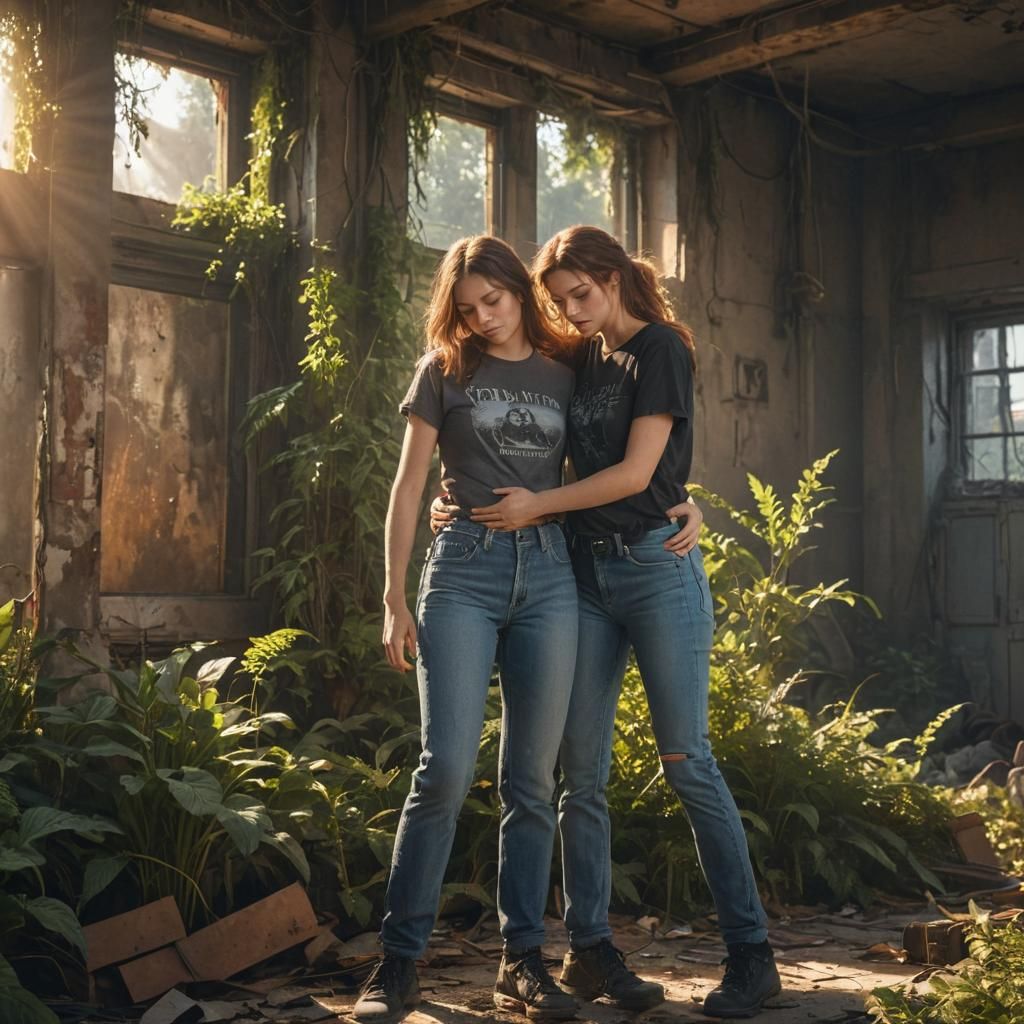 Post-Apocalyptic Embrace: 3D Art in 90s Style