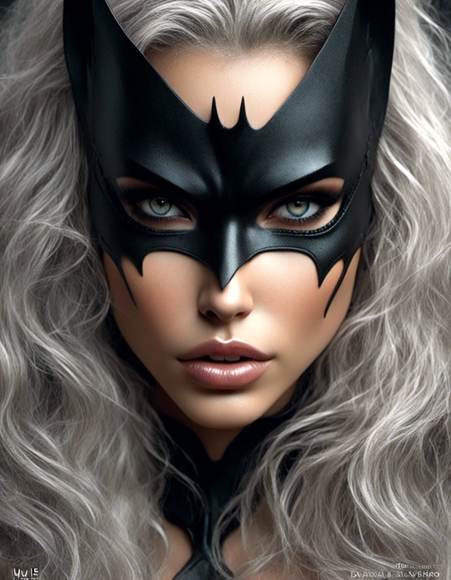 Batgirl Portrait in Fantasy Art Style