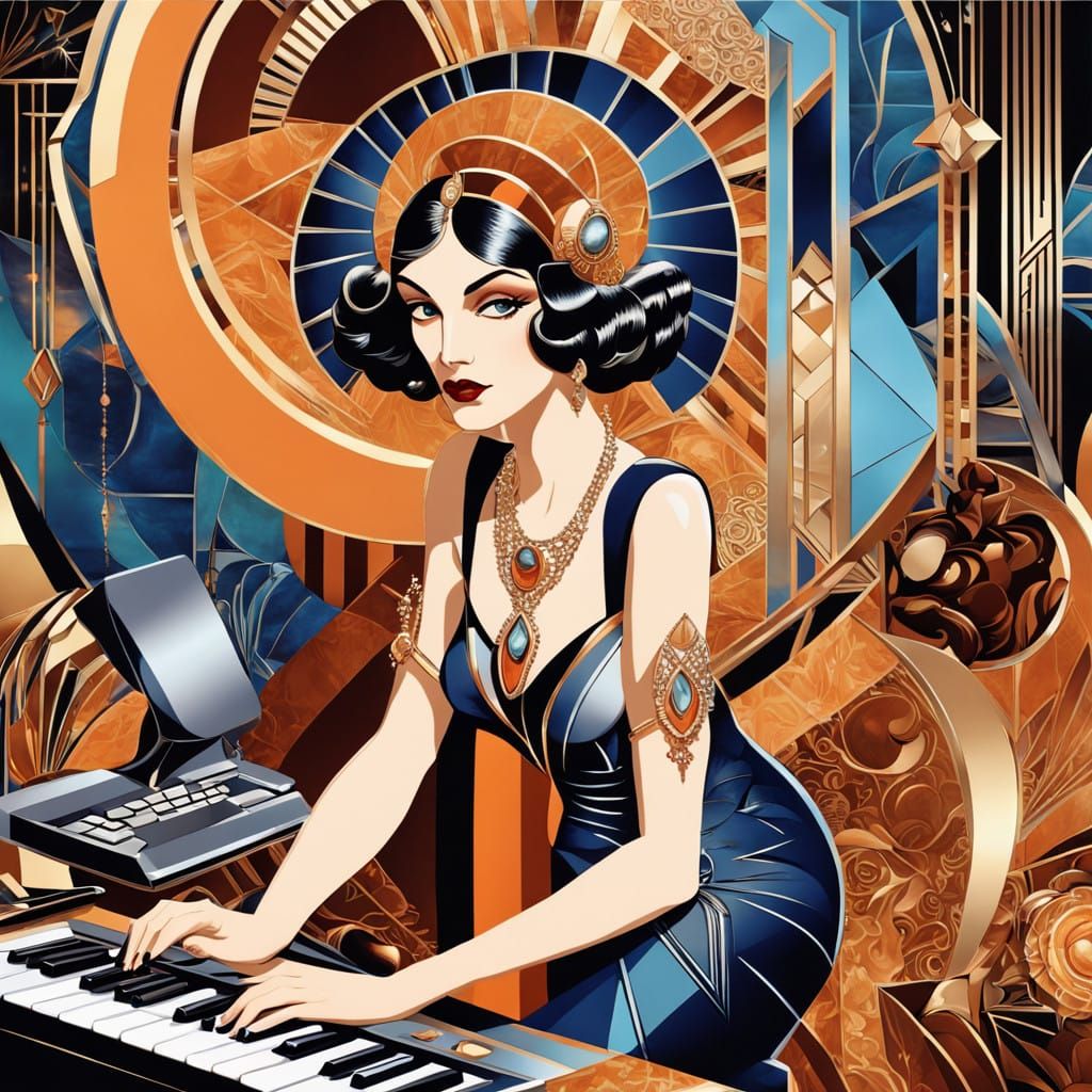 Art Deco Future Keyboard