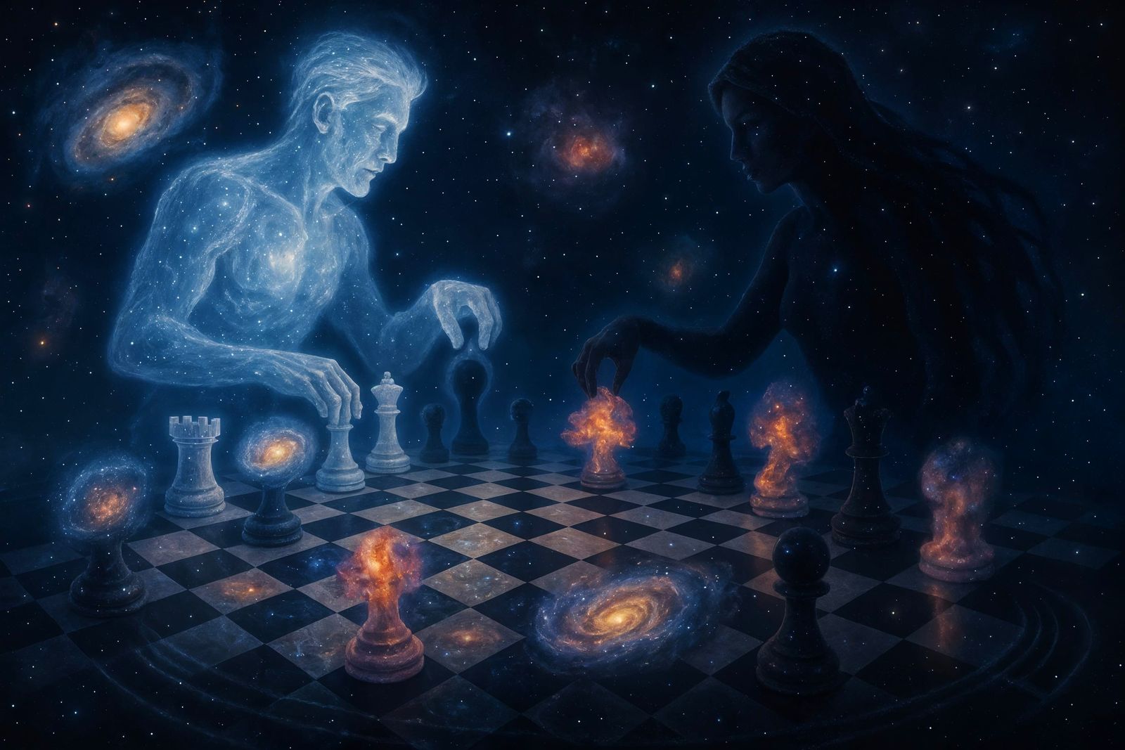 Cosmic Chess Game in Deep Space