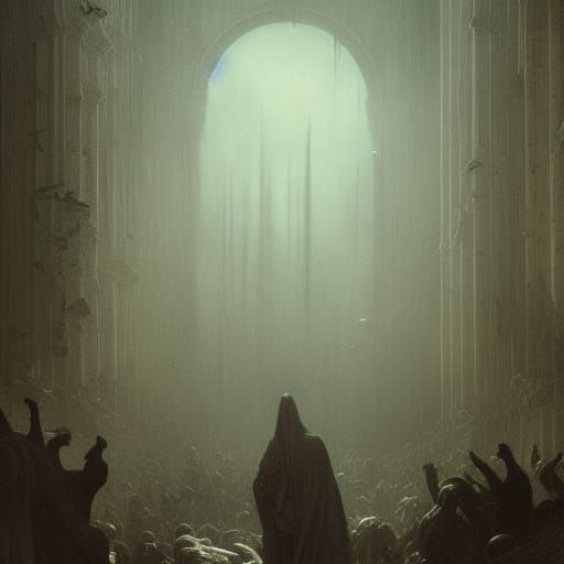 Horror Scene in Style of Gustave Doré