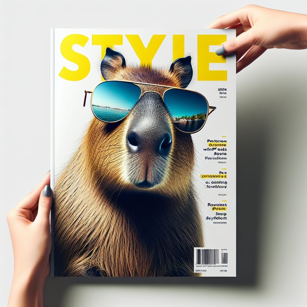 Capybara in Sunglasses Graces Magazine Cover