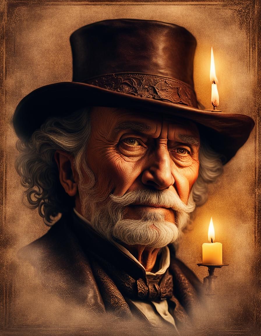 Victorian Gentleman Portrait in Rembrandt-esque Style