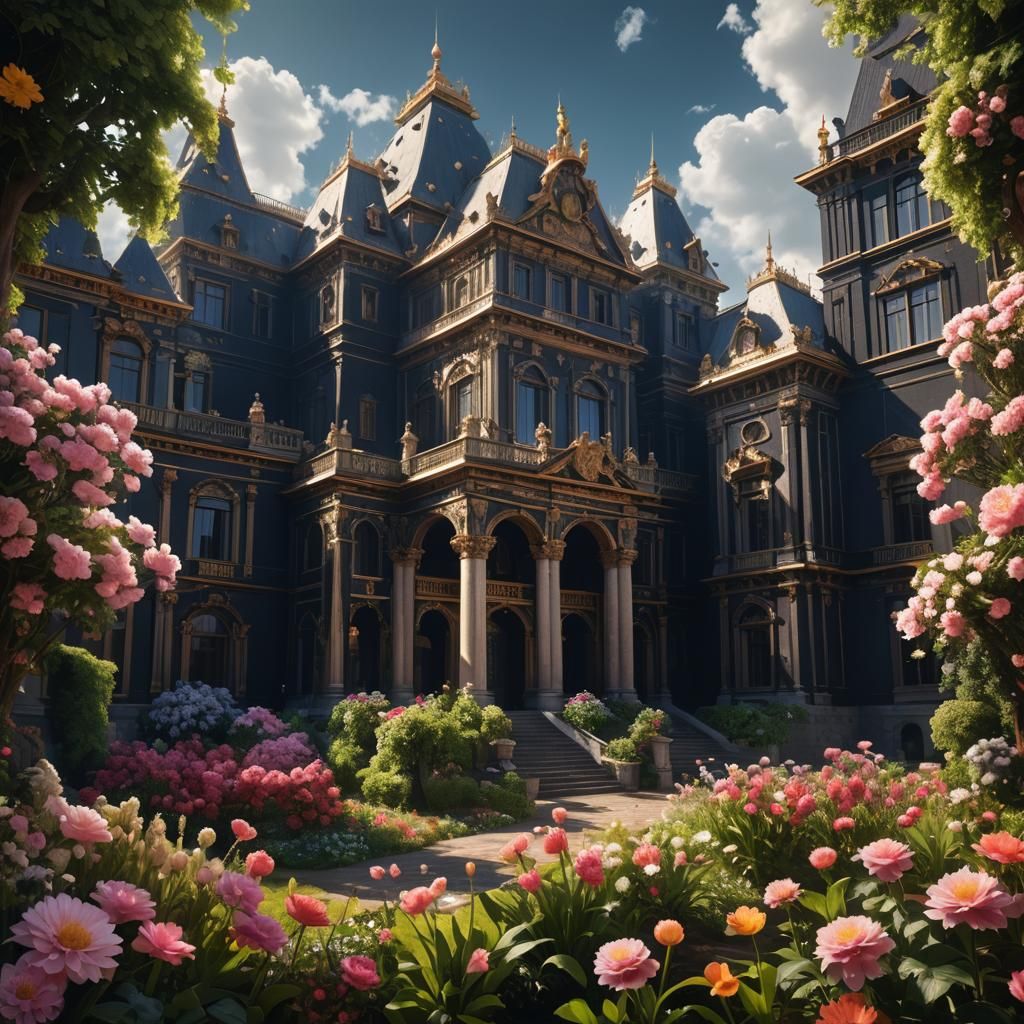 Epic Royal Palace in Bright Sunlight