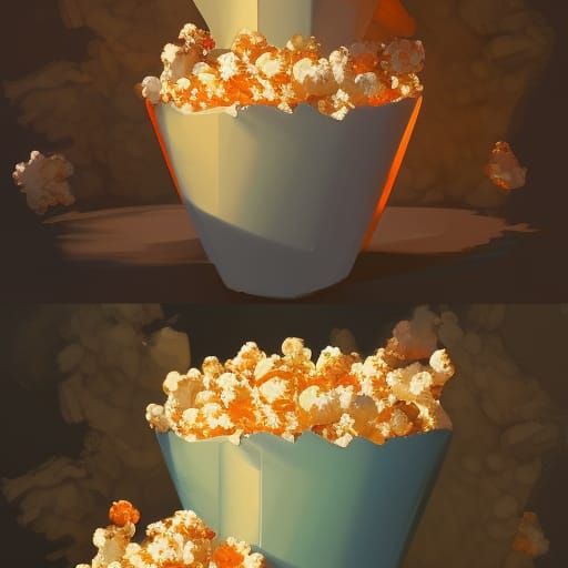 Hyperdetailed Popcorn Concept Art in 8K Resolution