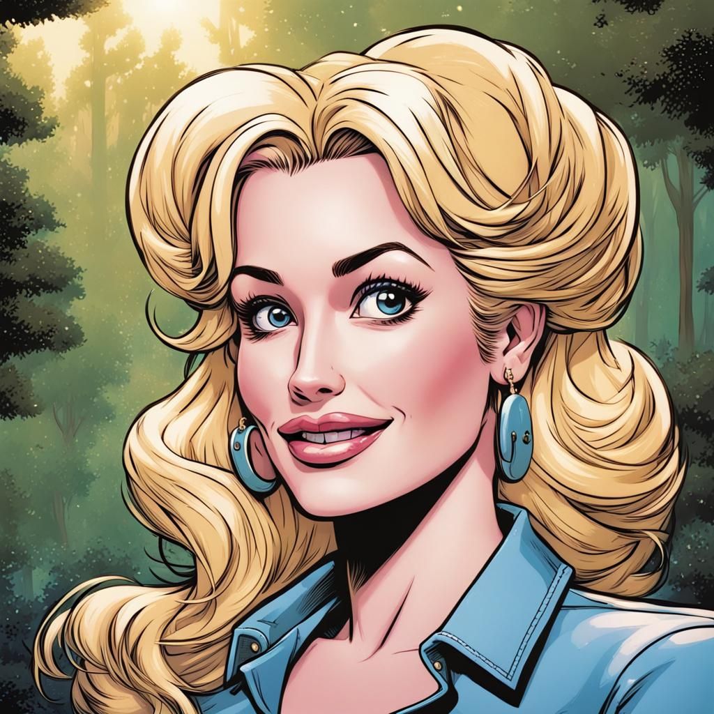 Dolly Parton as Betty Cooper in Comic Book Art