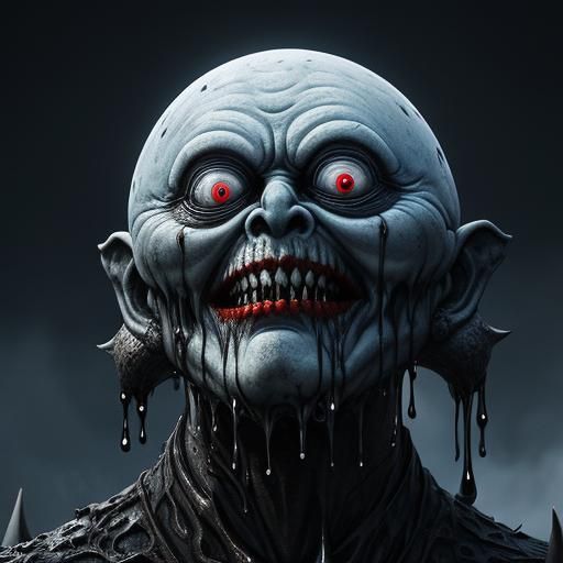 Evil Laughing Moon Face CGI Masterpiece