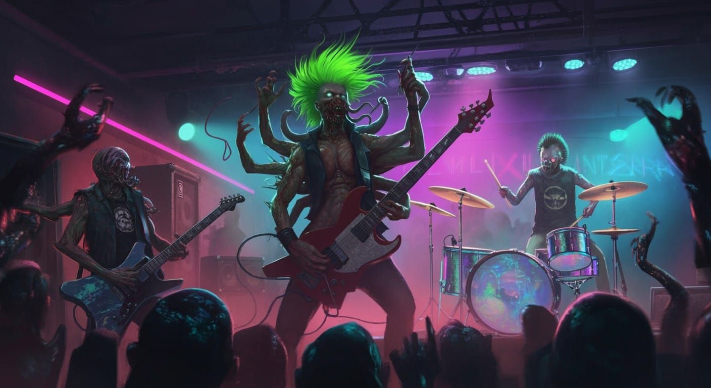 Mutated Punk Band Rocks Underground Venue