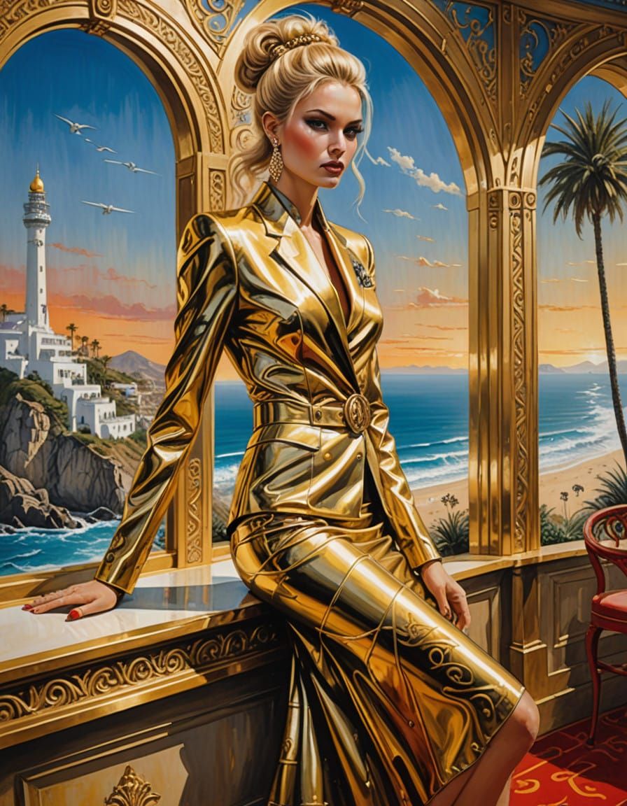 Glamorous Woman in Art Deco Gallery