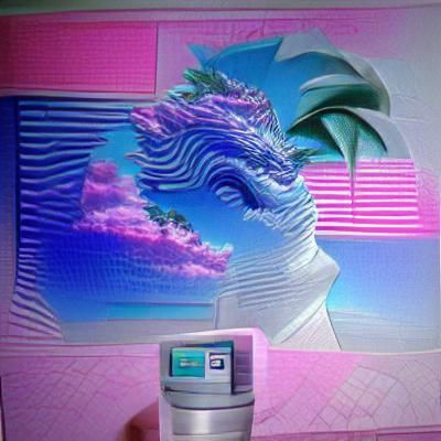 Vaporwave Aesthetic with Retro Computer Graphics